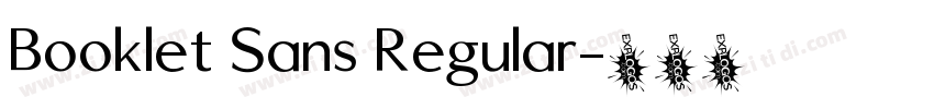 Booklet Sans Regular字体转换